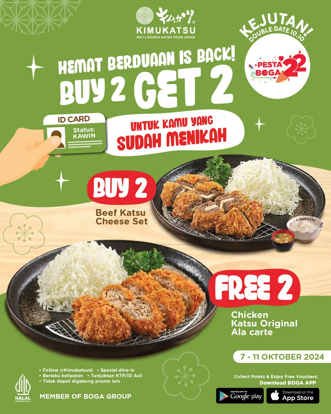 Promo KIMUKATSU BELI 2 GRATIS 2* buat pemegang KTP dengan status MENIKAH