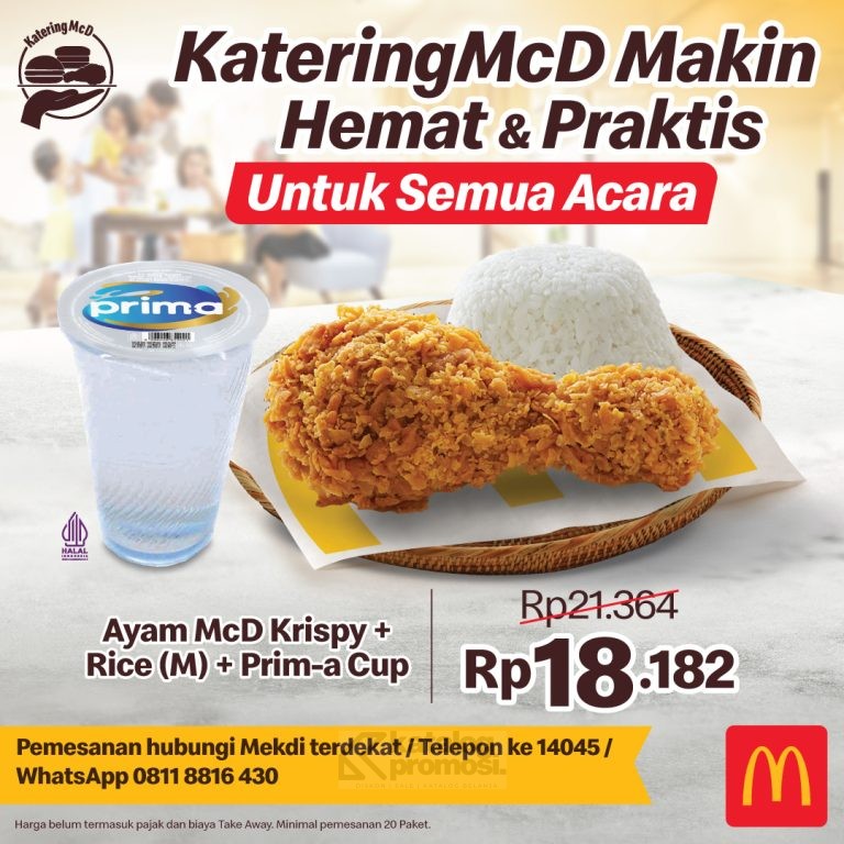 Promo MCDONALDS HARGA SPESIAL PAKET KATERING cuma Rp. 18.182,-