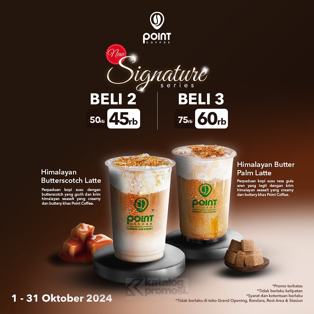 Promo POINT COFFEE Signature Series Beli 3 cuma Rp. 60.000