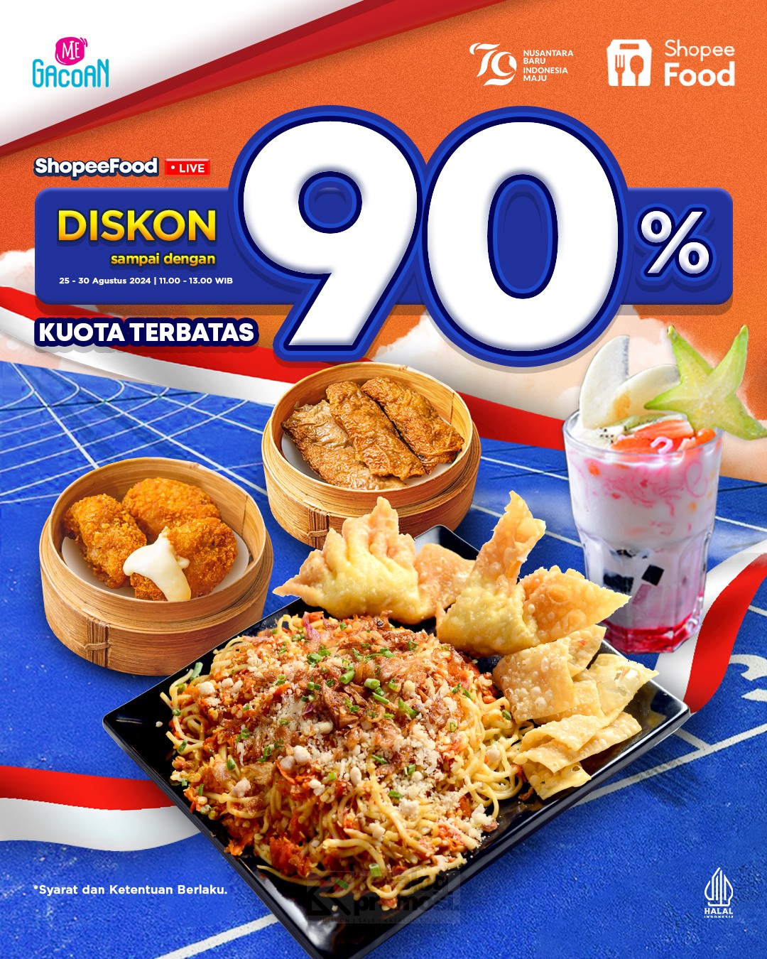 Promo MIE GACOAN SHOPEEFOOD LIVE - DISKON HINGGA 90%