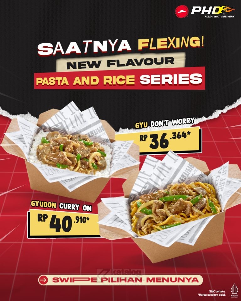 Promo PHD NEW PASTA AND RICE SERIES mulai Rp 36.364