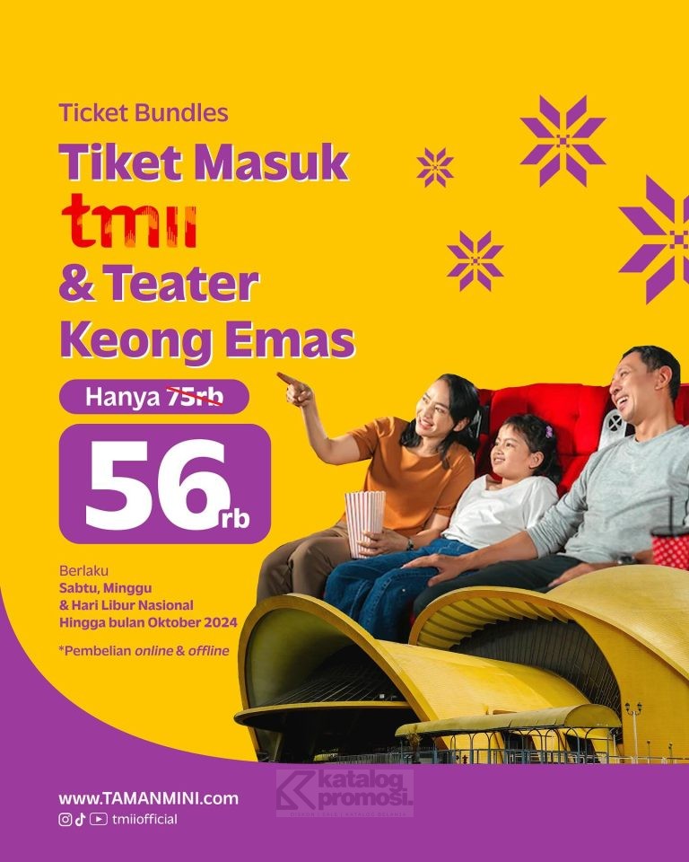 Promo TMII PAKET HEMAT COMBO TIKET MASUK + Teater Keong Emas CUMA RP. 56RIBU