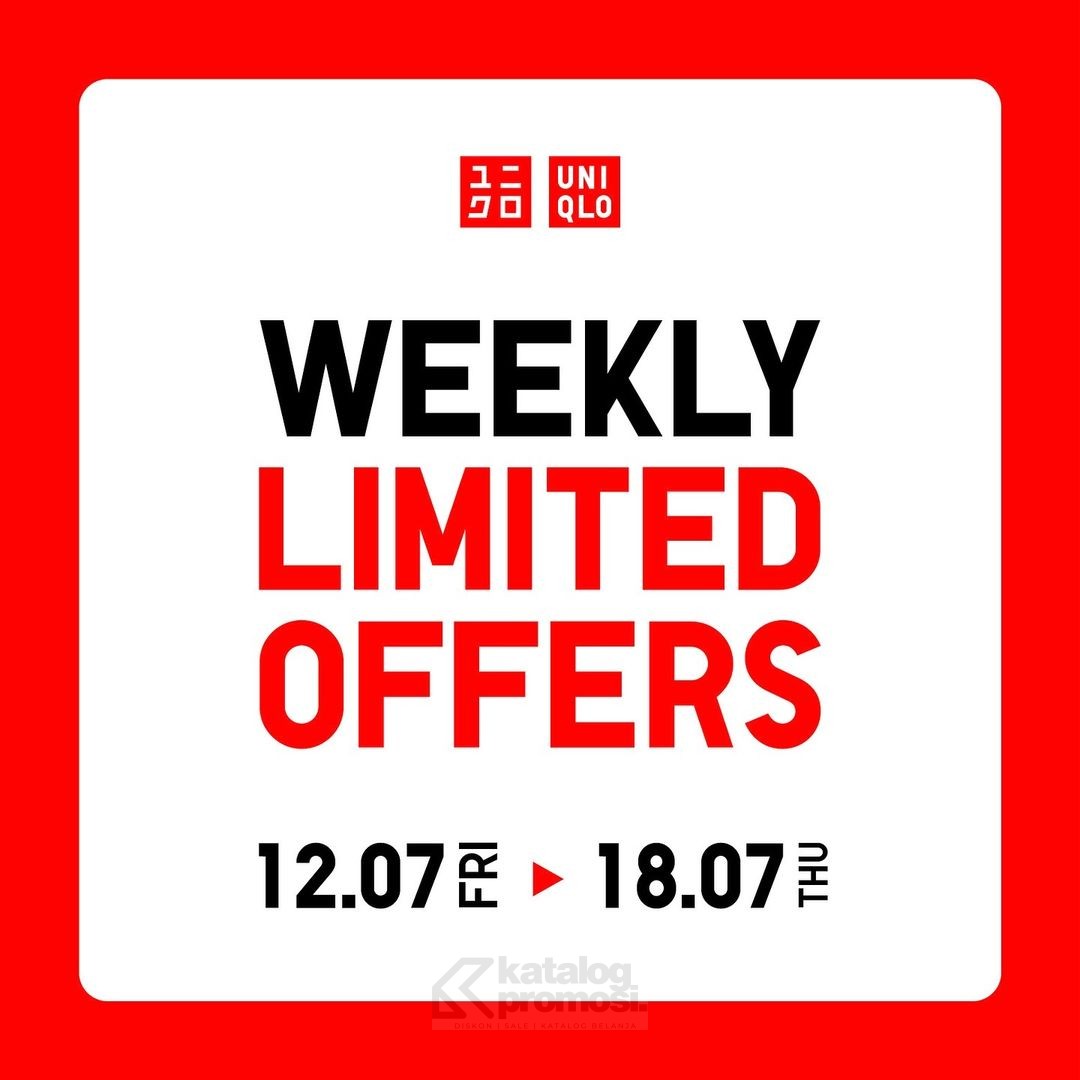 Promo UNIQLO WEEKLY LIMITED OFFERS
