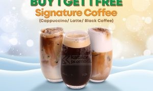 Promo SUSHI TEI Buy 1 Get 1 Free Signature Coffee*