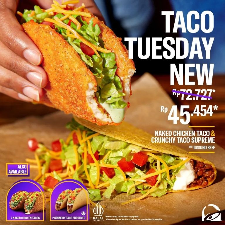 Promo TACO BELL TACO TUESDAY NEW - Beli 2 Taco dengan SPECIAL PRICE Rp 50K*