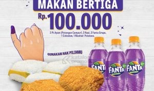 Promo Texas Chicken Spesial Pilkada - Paket Makan Bertiga hanya Rp. 100.000*