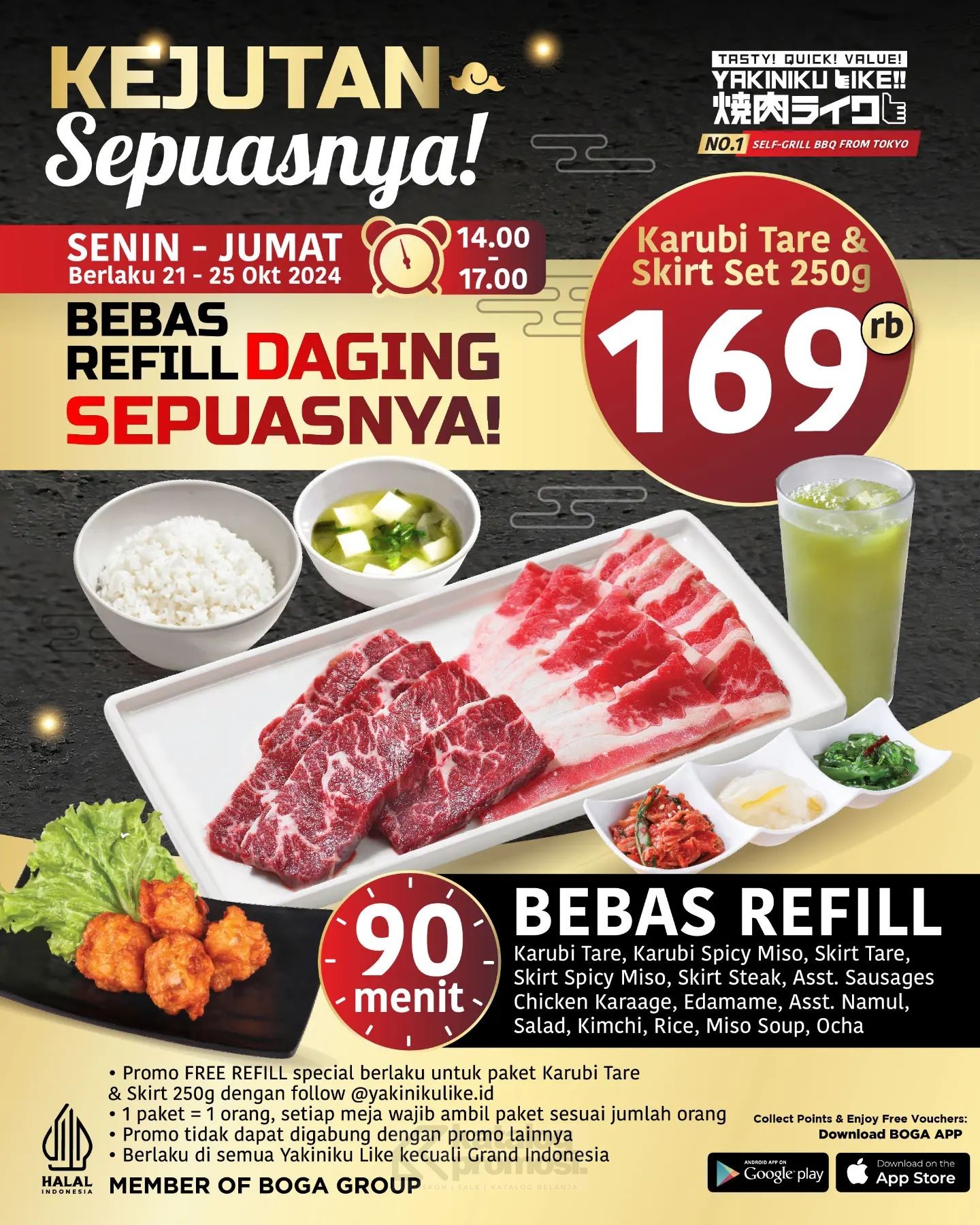 Promo Yakiniku Like Bebas Refill Daging Sepuasnya