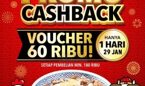 Promo Yoshinoya Imlek Cashback Rp60.000