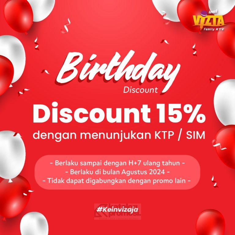 Promo INUL VIZTA BIRTHDAY PROMO DISCOUNT 15% off berlaku di bulan Agustus 2024