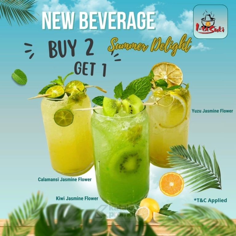 Promo I-Ta Suki SUMMER DELIGHT BELI 2 GRATIS 1 minuman pilihan