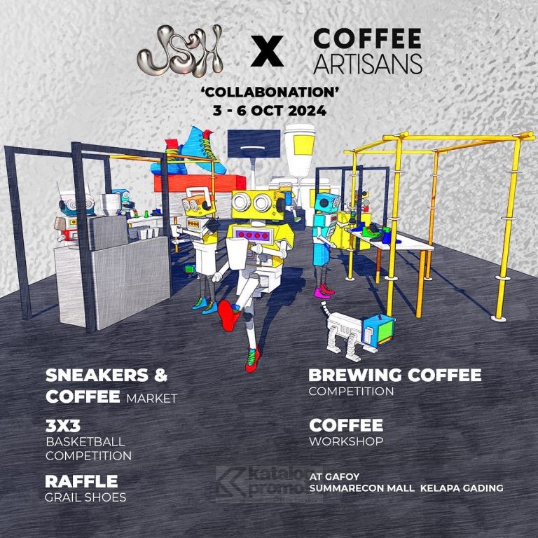 Jakarta Sneaker Hub x Coffee Artisans present COLLABONATION di MAL KELAPA GADING tanggal 03-06 Oktober 2024