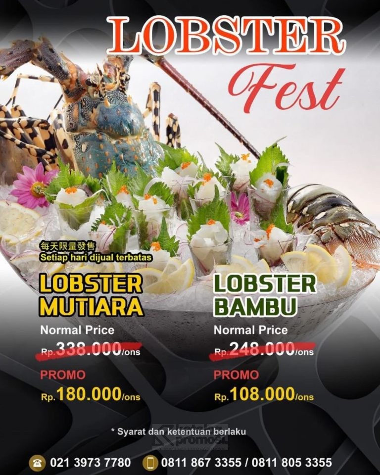 Promo MAYSTAR PALACE PIK2 SPECIAL OFFER LOBSTER FEST mulai Rp. 108.000/ons