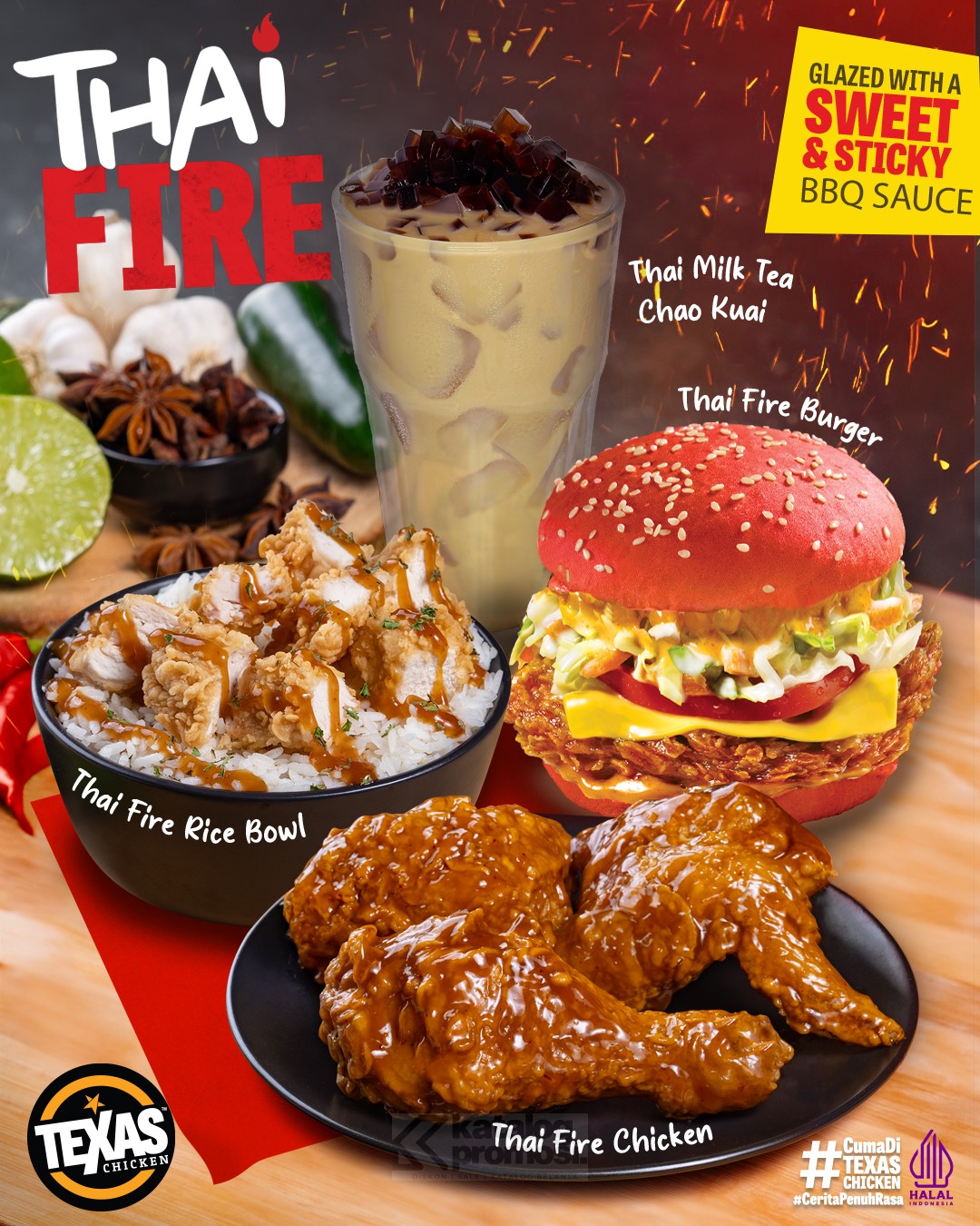 BARU! Menu Spesial Thai Fire dari Texas Chicken