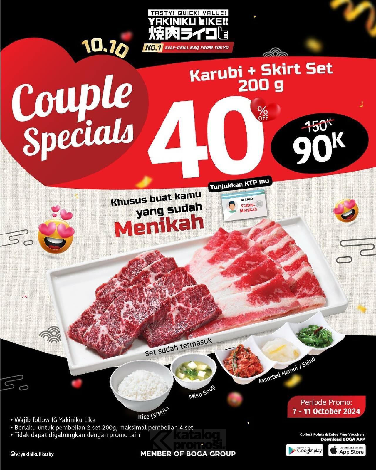 Promo Yakinikulike 10.10 Couple Deals Diskon 40%