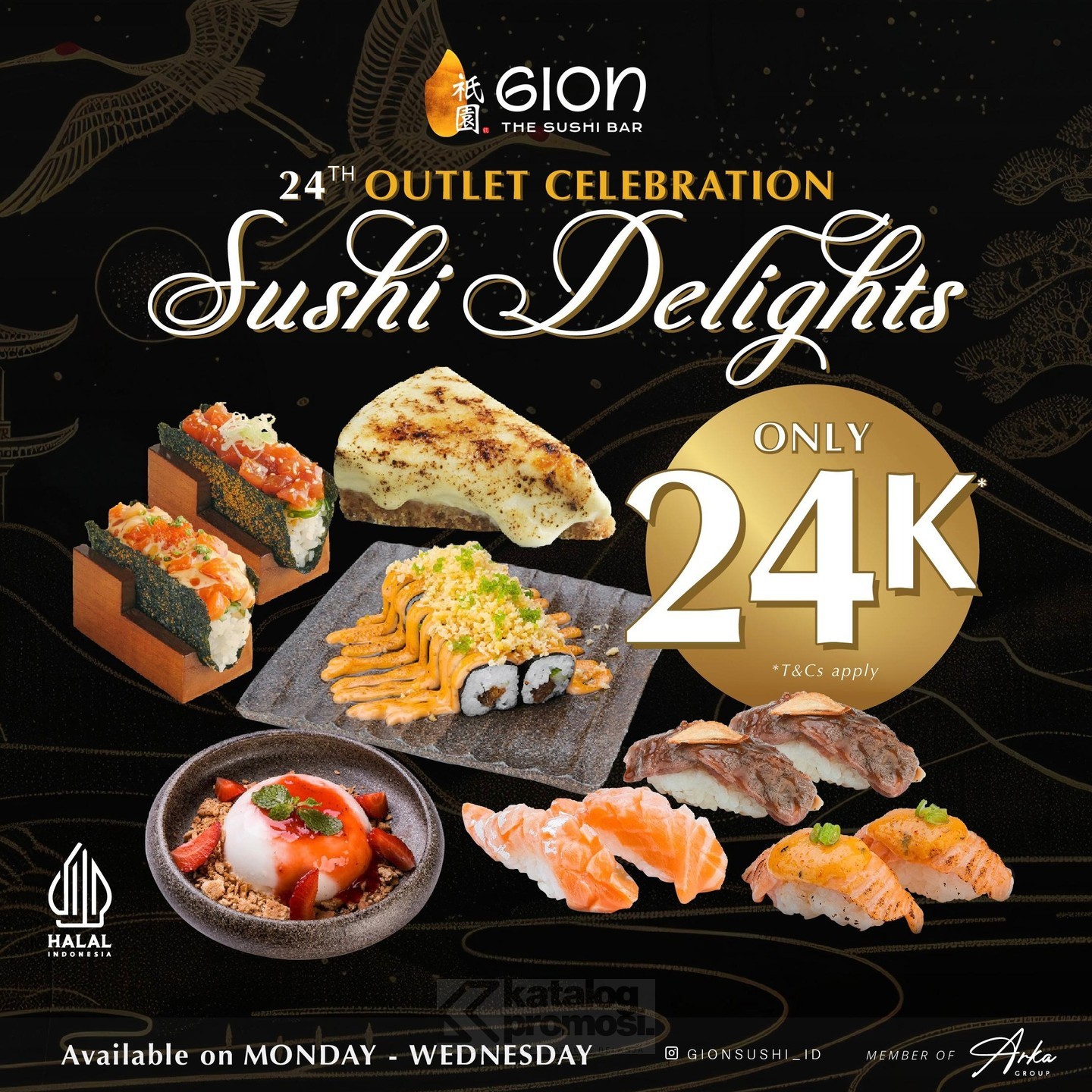 Promo GION SUSHI 24th Outlet Celebration Menu Sushi Favorit Hanya Rp 24.000