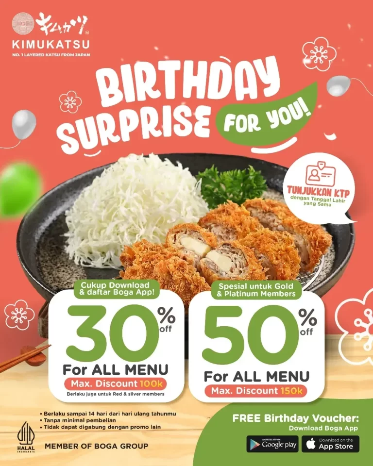 Promo KIMUKATSU BIRTHDAY DEALS - DISKON HINGGA 50%