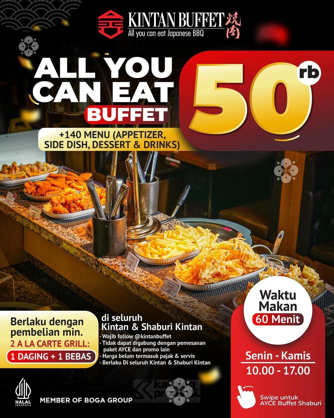 Promo KINTAN BUFFET & SHABURI All You Can Eat Buffet mulai Rp. 50RIBU