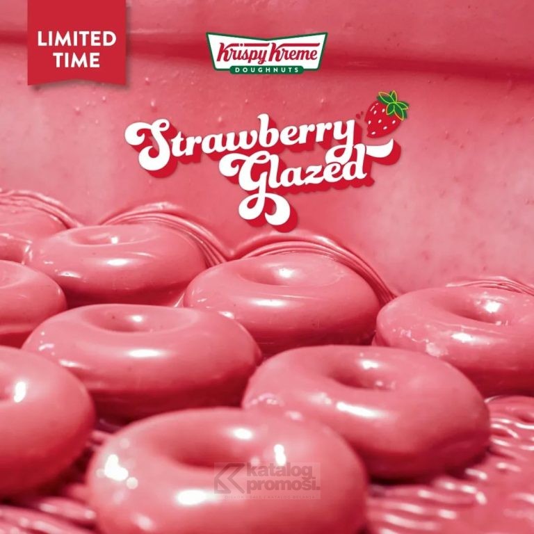 Promo Krispy Kreme Strawberry Glazed BELI 6 GRATIS 6