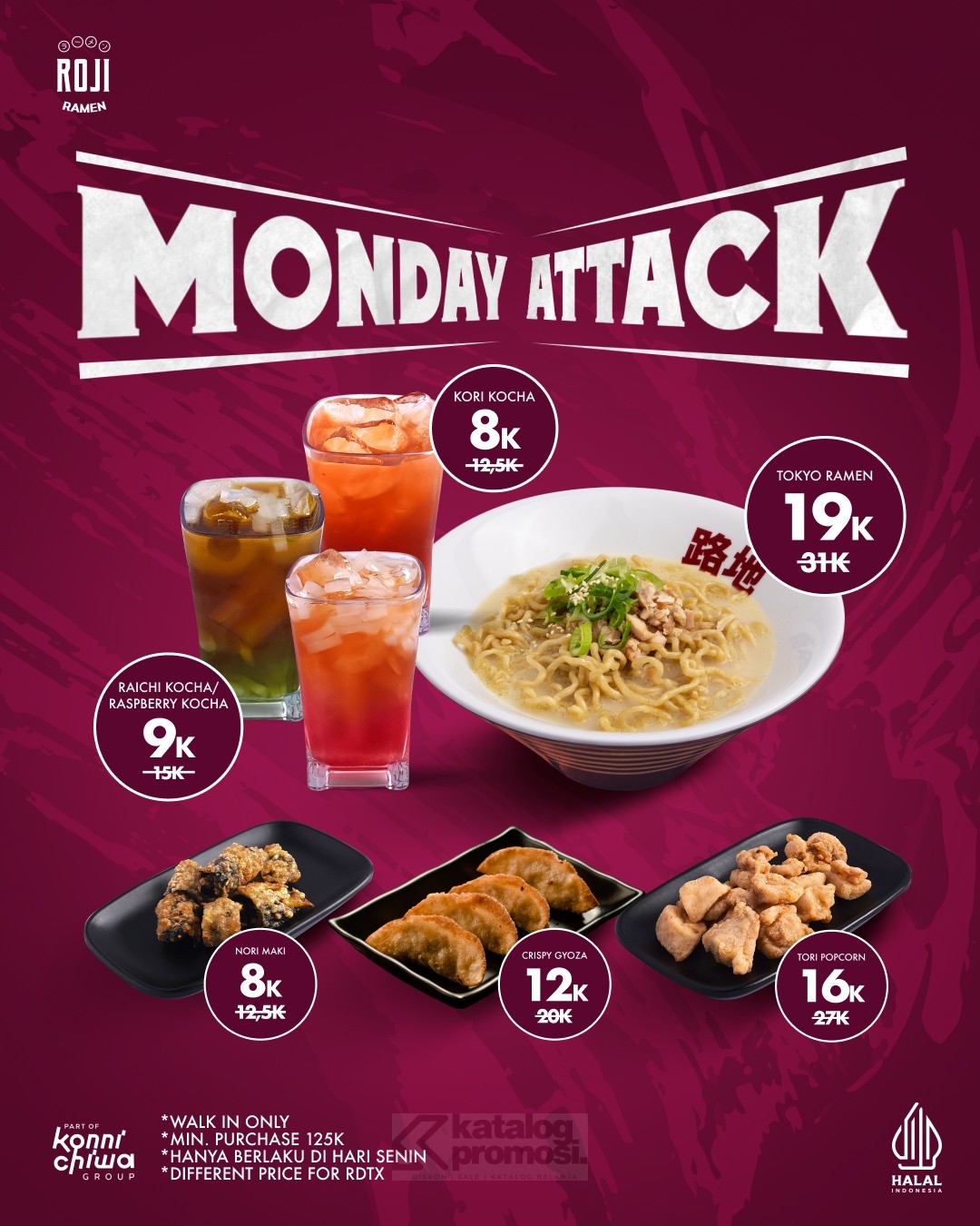 Promo Monday Attack di Roji Ramen! Makan Hemat Setiap Senin Mulai dari Rp 8.000