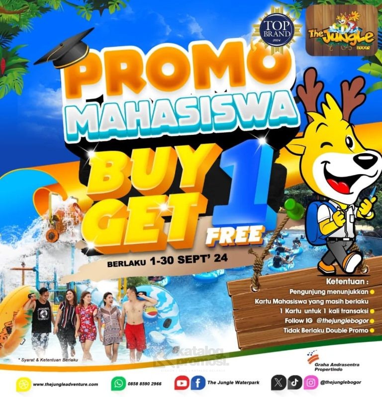 Promo The Jungle BELI 1 GRATIS 1 khusus untuk MAHASISWA