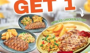 Promo ABUBA STEAK x BNI WONDR Buy 2 Get 1 Free Grilled Chicken Steak*