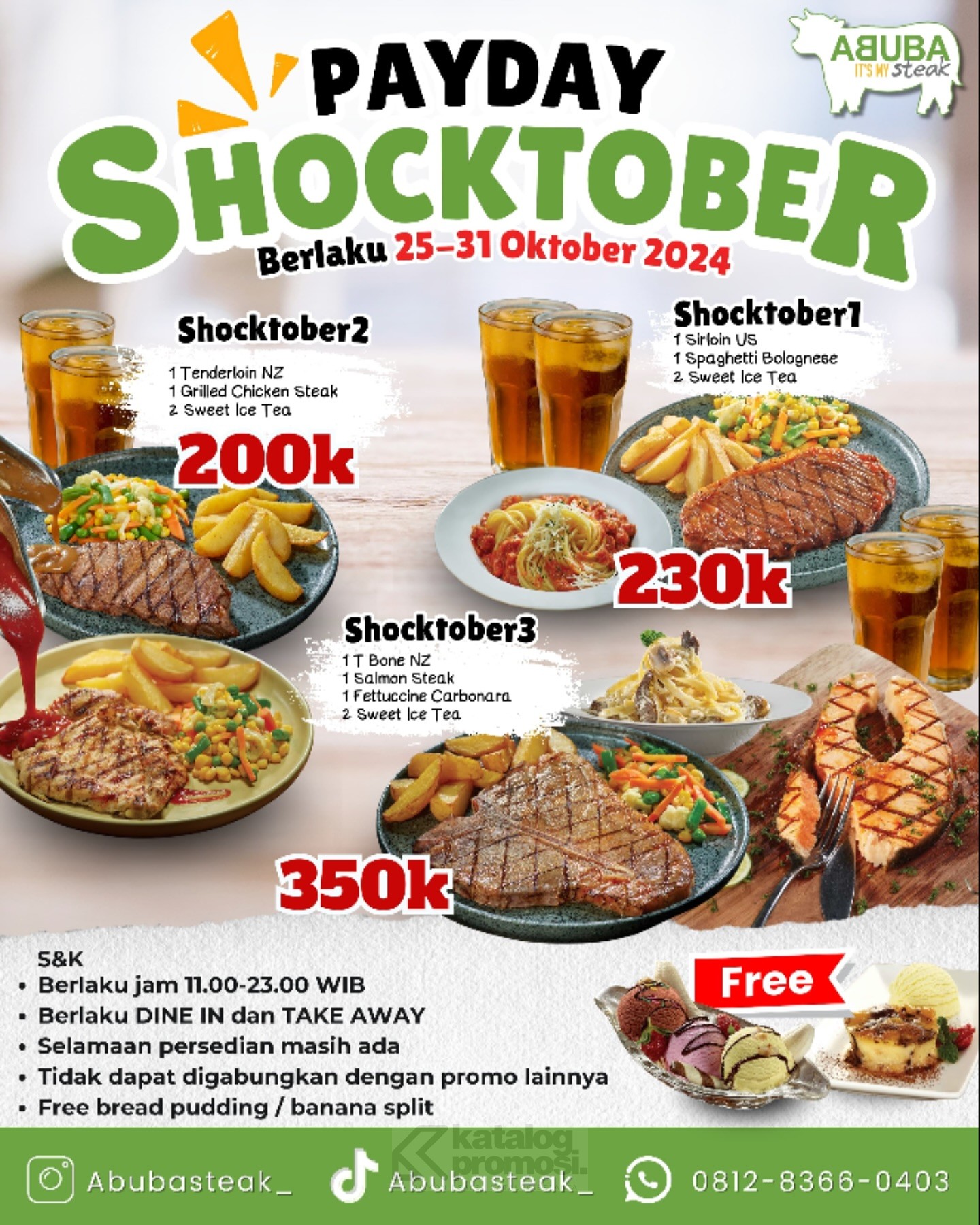 Promo Abuba Steak Payday Shocktober Makan Berdua mulai Rp. 200.000