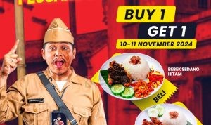 Promo BEBEK CAROK HARI PAHLAWAN! BELI 1 GRATIS 1 MENU*