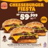 Promo BURGER KING Cheeseburger Fiesta - 3 Cheeseburger cuma Rp 59.999*