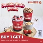 Promo Cold Stone Double Date Deals! Buy 1 Get 1 Ice Cream*