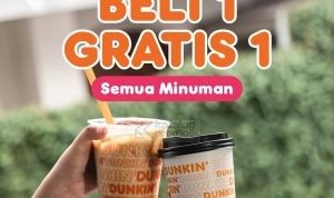 PROMO DUNKIN' DONUTS Lucky Tuesday Buy 1 Get 1 Semua Minuman*