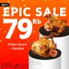 Promo EMADOS EPIC SALE 2 Ekor Ayam + Sambal cuma Rp. 79.000