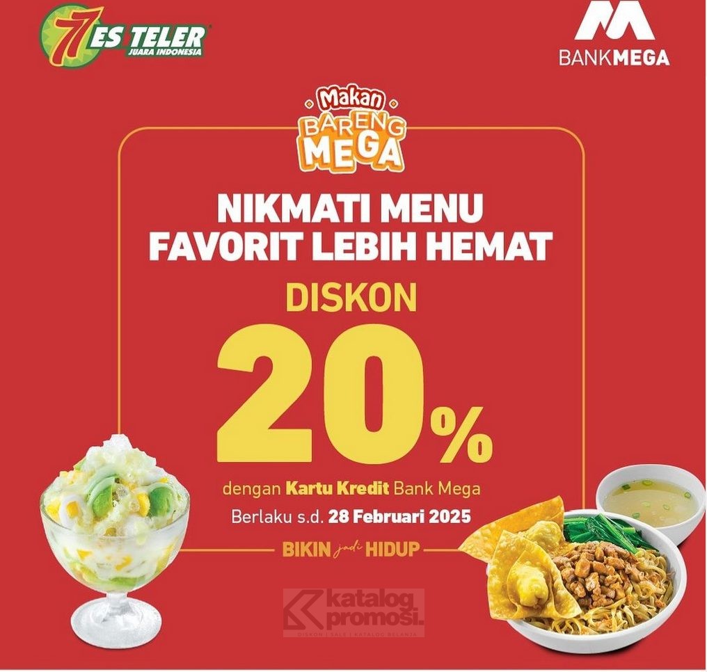 Promo ES TELER 77 BANK MEGA – DISKON HINGGA 20%