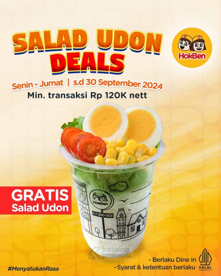 Promo HOKBEN SPESIAL GRATIS SALAD UDON*