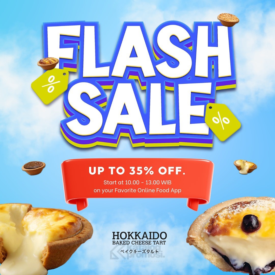 Promo Hokkaido Baked Cheese Tart Flash Sale! Diskon Hingga 35%