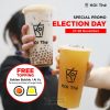 Promo KOI THE Election Day Special Offer FREE Golden Bubble or Ai Yu topping*