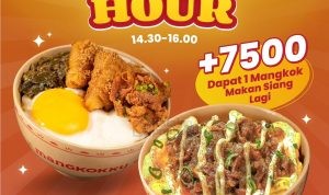 Promo MANGKOKKU HAPPY HOUR! TAMBAH +Rp. 7.500 DAPAT 2 MENU