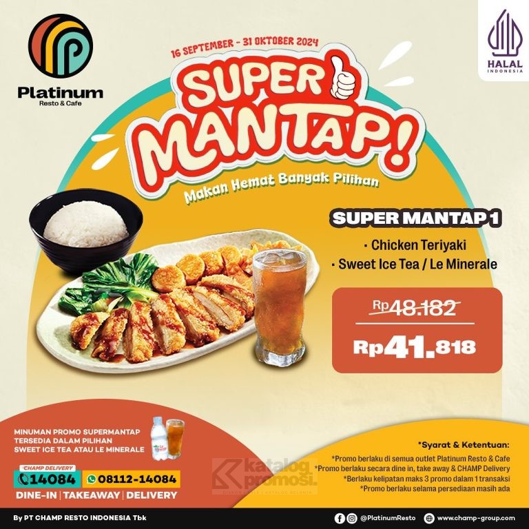 Promo PLATINUM RESTO PAKET SUPER MANTAP mulai Rp. 41RIBUAN