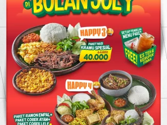 Promo PENYETAN COK Makan Happy Juli Free Es Teh dan Kerupuk Finna mulai dari Rp38.000