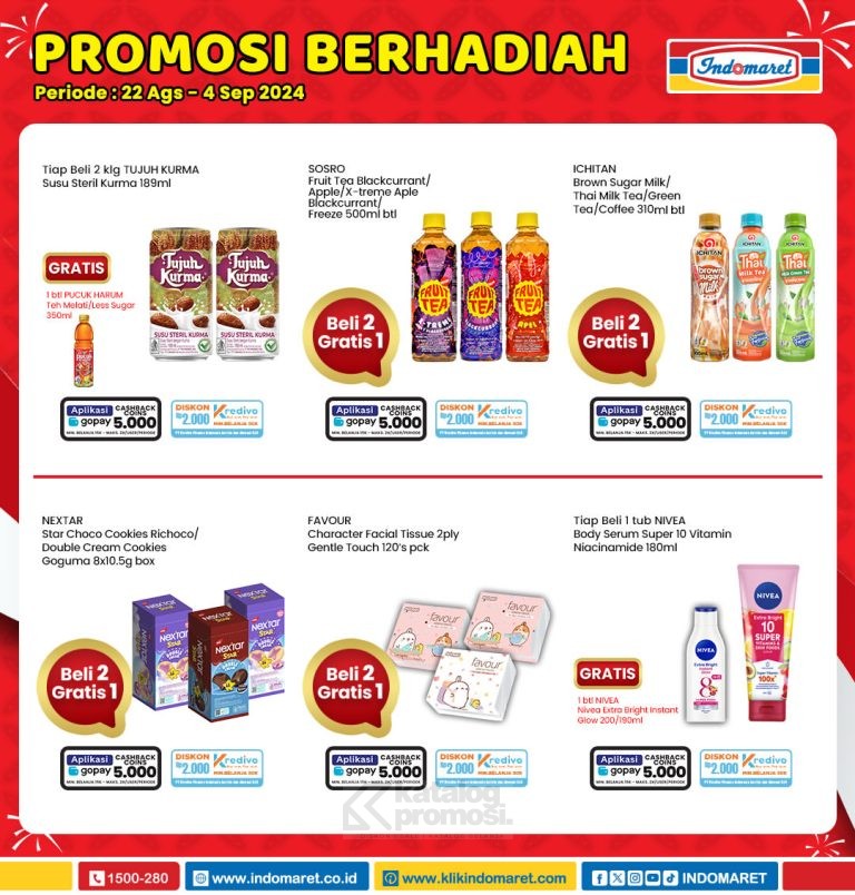 PROMOSI BERHADIAH INDOMARET periode 22 AGUSTUS - 04 SEPTEMBER 2024