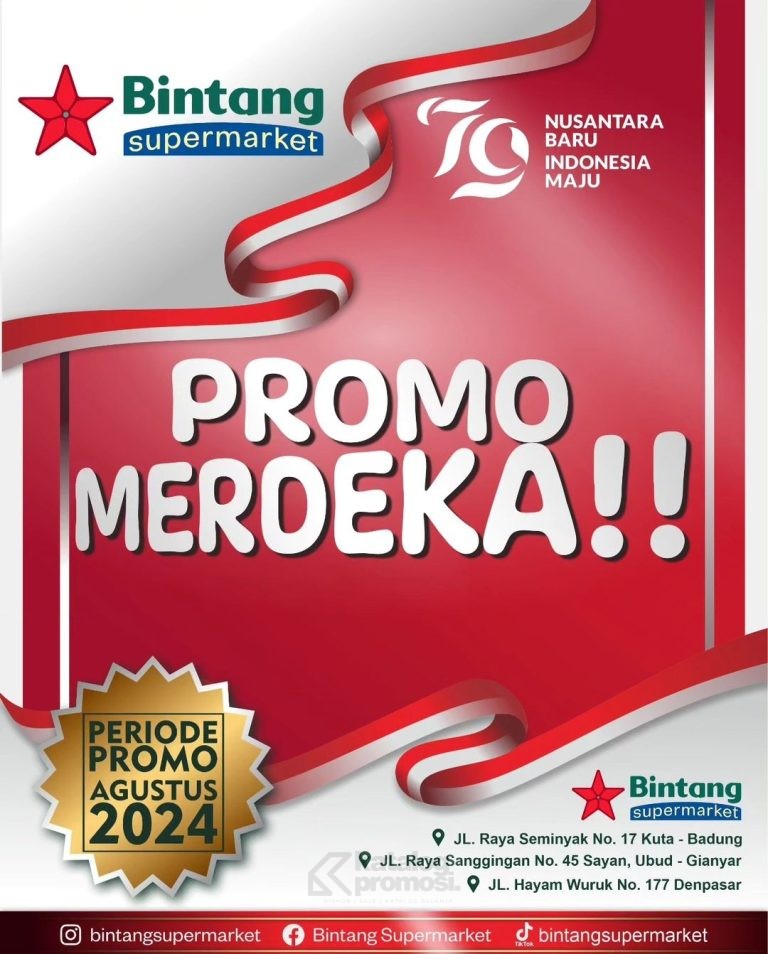 Promo BINTANG SUPERMARKET BALI KATALOG MERDEKA 01-31 MARET 2024