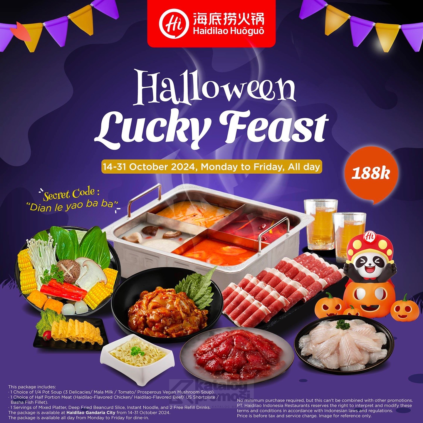 Promo Haidilao Halloween Lucky Feast Set Menu Spesial Hanya Rp188RIBU