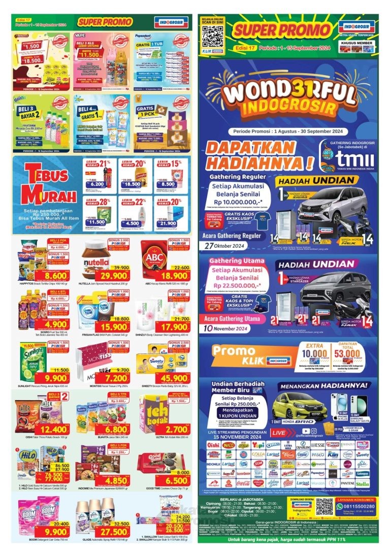 KATALOG PROMO INDOGROSIR SUPER PROMO periode 01-15 SEPTEMBER 2024