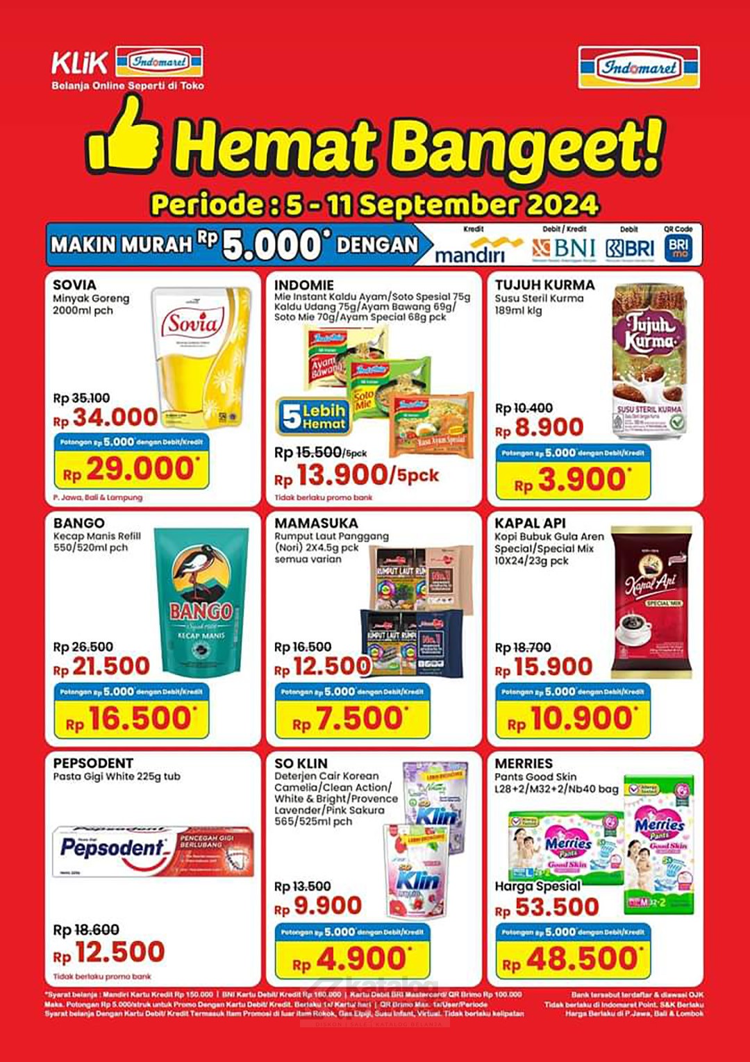 PROMO INDOMARET Hemat Bangeet! periode 05-11 SEPTEMBER 2024