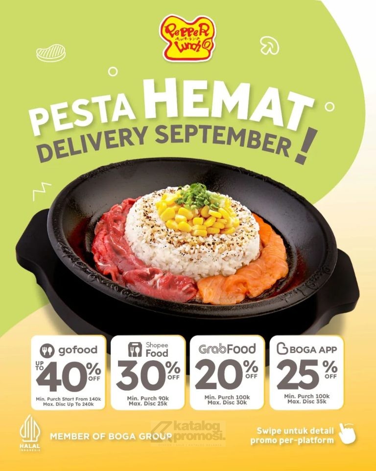 Promo DELIVERY PEPPER LUNCH HEMAT HINGGA 59%