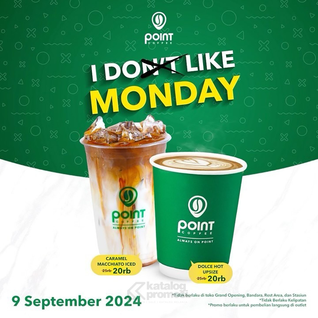 INDOMARET POINT COFFEE Promo I LIKE MONDAY - DISKON SPESIAL untuk Minuman Pilihan