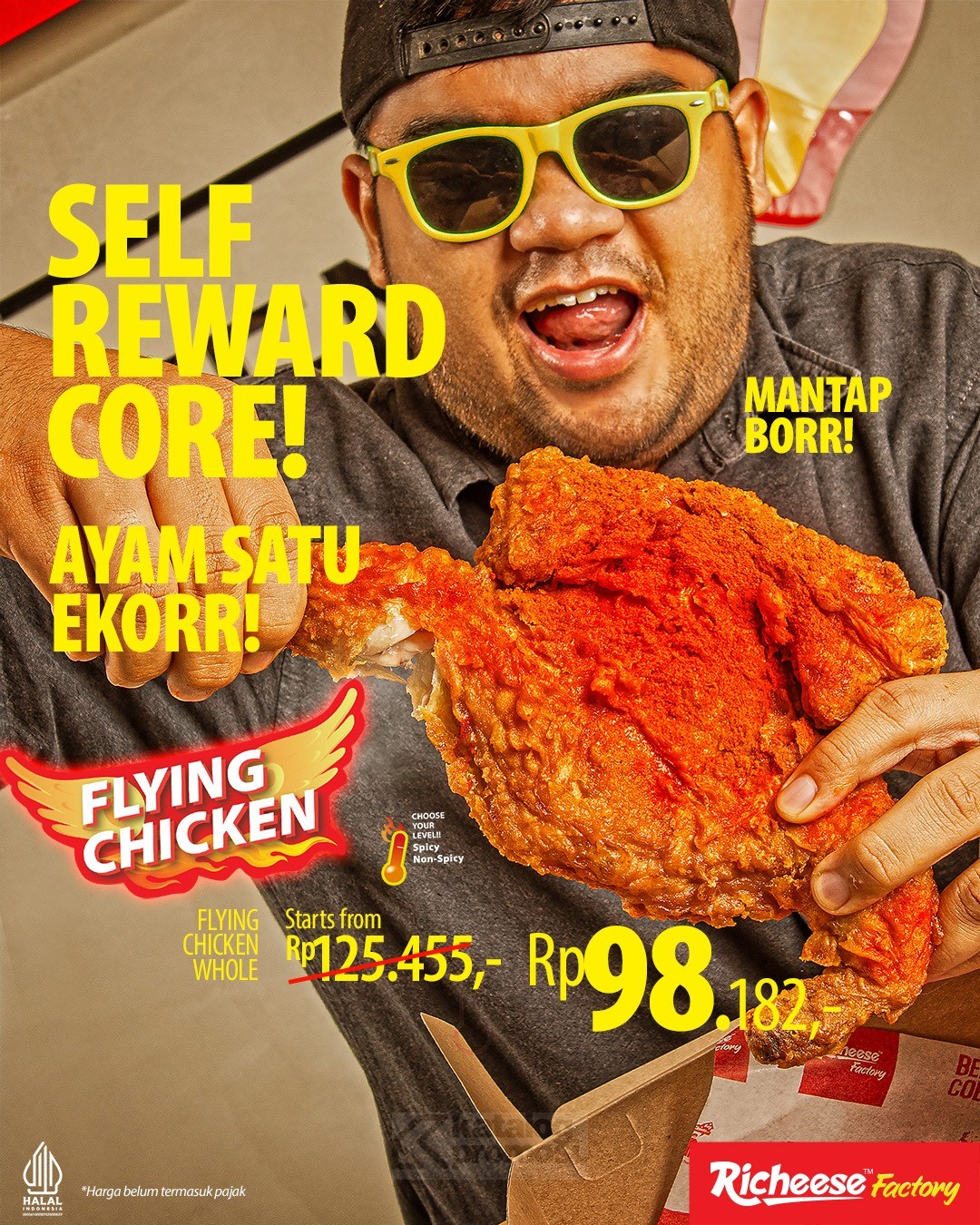 PROMO RICHEESE FACTORY Flying Chicken Whole Ala Carte mulai Rp. 98.182