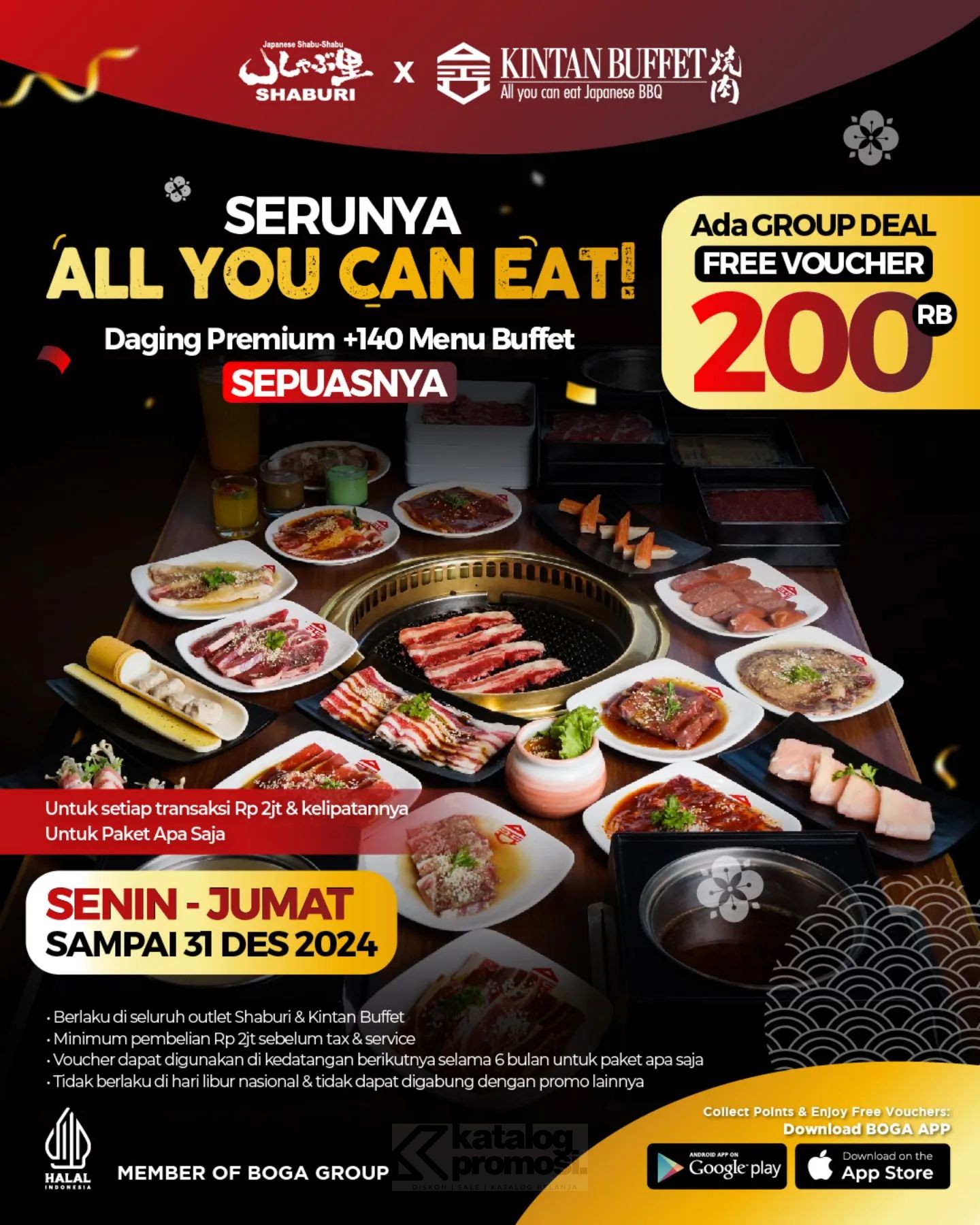 PROMO SHABURI dan KINTAN BUFFET GRATIS VOUCHER HINGGA 200RIBU