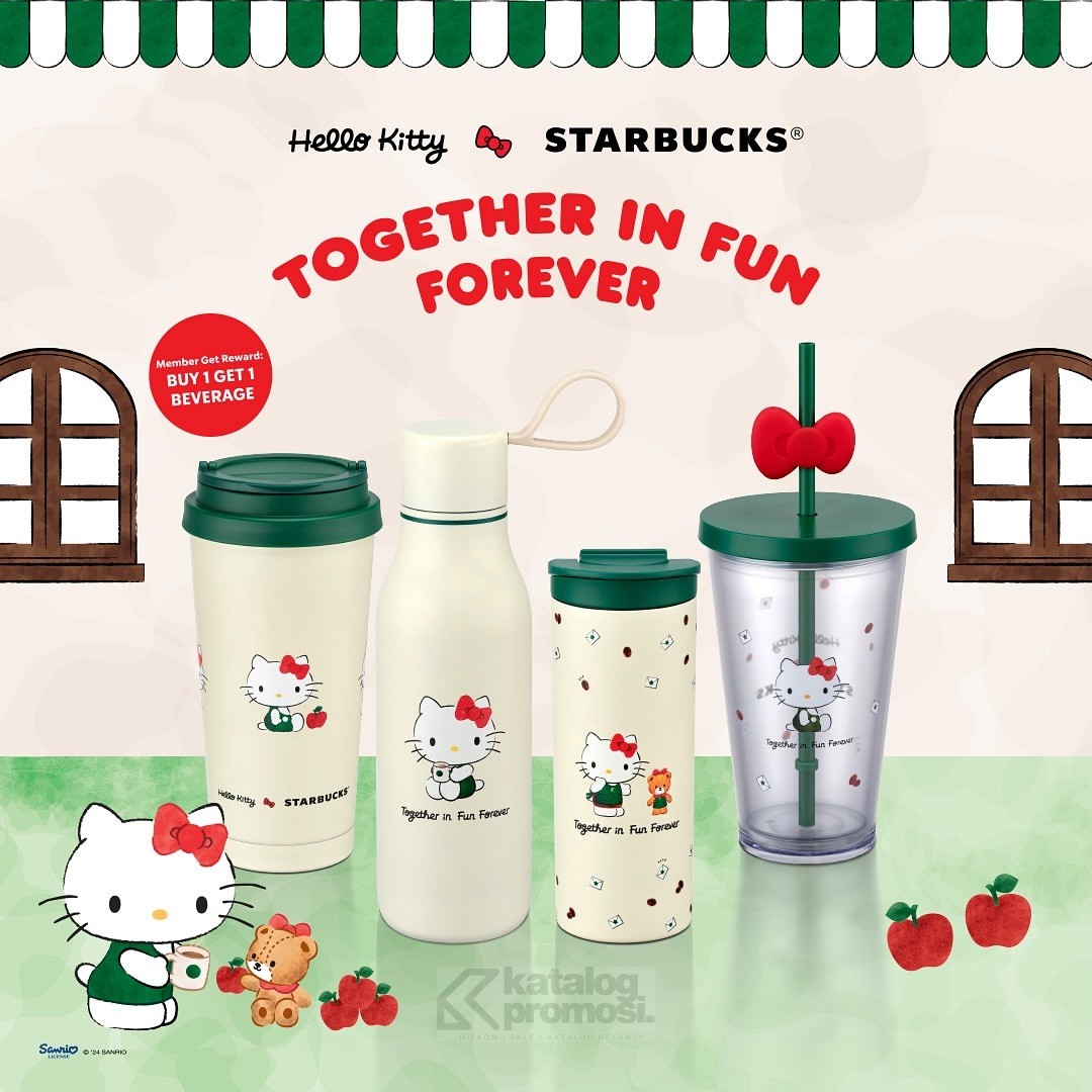 PROMO STARBUCKS Merchandise Starbucks Indonesia x Hello Kitty