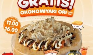 Promo Suteki Sushi: Happy Hour Gratis Okonomiyaki Ori