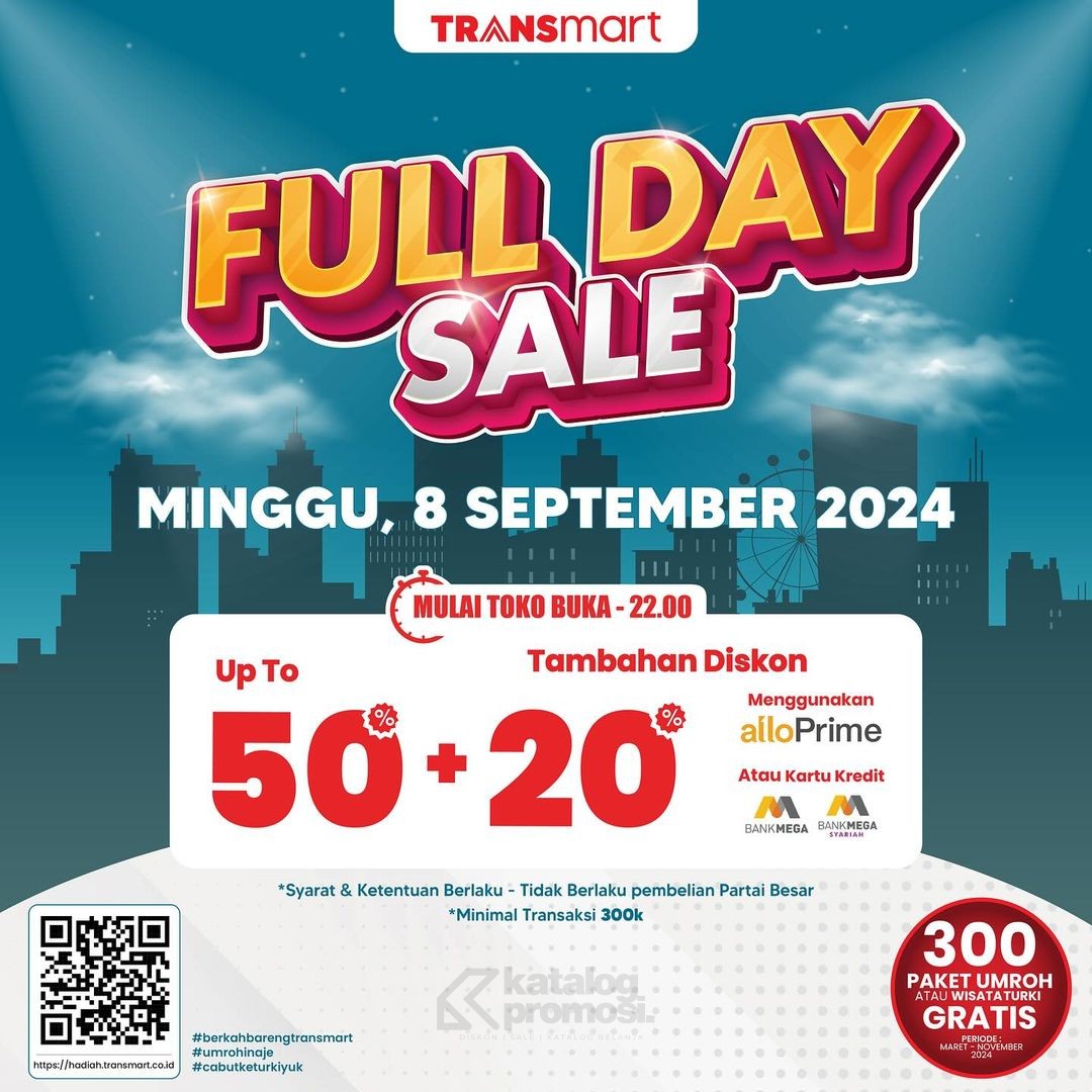 Promo TRANSMART FULL DAY SALE - HANYA 1 HARI SAJA !!